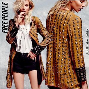 FREE PEOPLE CROSSED COINS MOTO JACKET NWT SMALL